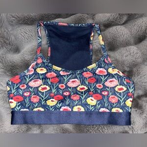 Rabbit Navy and Floral Sports Bra
